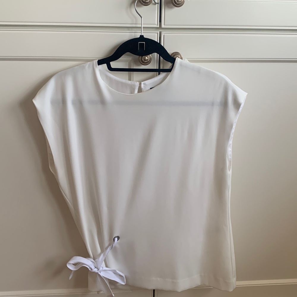 Rag and bone women cinched waist shirt sleeve blouse